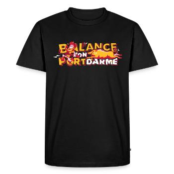Balance ton port d'arme - T-shirt Premium bio Homme - noir - Devant - Nico (187cm)