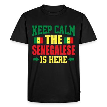 Sénégal - T-shirt Premium bio Homme - noir - Devant - Nico (187cm)