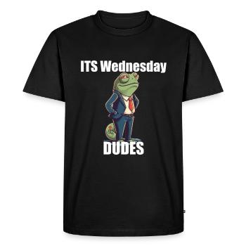 Frosch Its Wednesday Dudes - Männer Premium Bio T-Shirt - Schwarz - Vorne - Nico (187cm)