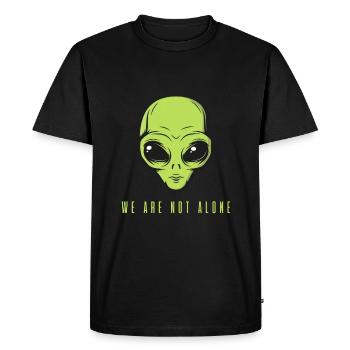 Alien We are not alone - Men's Premium Organic T-Shirt - black - Front - Nico (187cm)