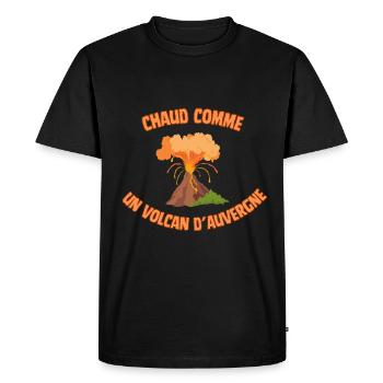 Chaud comme un volcan d' Auvergne! - T-shirt Premium bio Homme - noir - Devant - Nico (187cm)