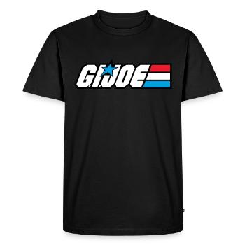 G.I. Joe Classic Logo - Men's Premium Organic T-Shirt - black - Front - Nico (187cm)