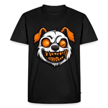 Chien Halloween Zombie - T-shirt Premium bio Homme - noir - Devant - Nico (187cm)
