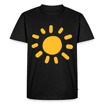 Sun drawing pattern - Men's Premium Organic T-Shirt - black - Front - Nico (187cm)