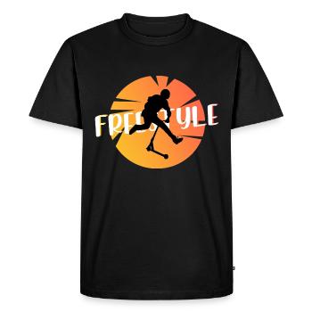 trottinette freestyle - T-shirt Premium bio Homme - noir - Devant - Nico (187cm)