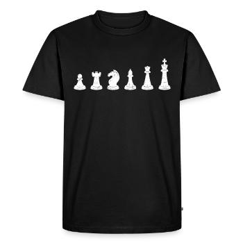 Chess Pieces Chess Player Chess - Men's Premium Organic T-Shirt - black - Front - Nico (187cm)