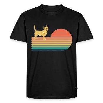 Chihuahua Vintage Retro fpr Chihuahua Lovers - Men's Premium Organic T-Shirt - black - Front - Nico (187cm)