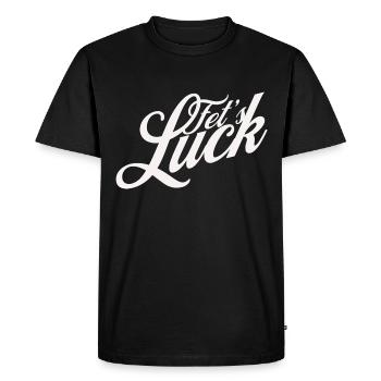 fets luck pun funny saying - Men's Premium Organic T-Shirt - black - Front - Nico (187cm)