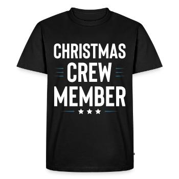 Christmas Crew - Men's Premium Organic T-Shirt - black - Front - Nico (187cm)