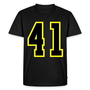 Maillot à 41 numéros - T-shirt Premium bio Homme - noir - Devant - Nico (187cm)