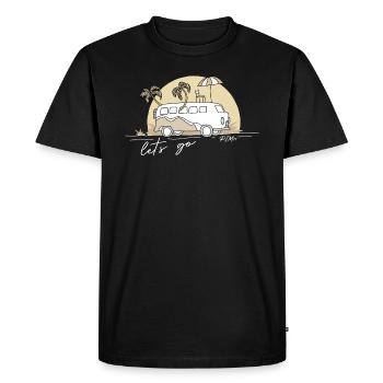 Côté ensoleillé 2 - T-shirt Premium bio Homme - noir - Devant - Nico (187cm)