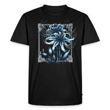Japanese Spider Lily Kanji - Men's Premium Organic T-Shirt - black - Front - Nico (187cm)