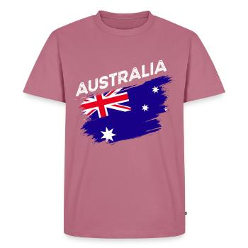 Australie - T-shirt Premium bio Homme - mauve - Devant - Nico (187cm)