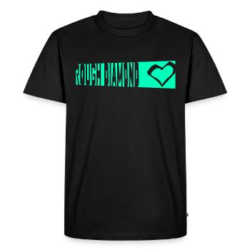 DIAMANT - T-shirt Premium bio Homme - noir - Devant - Nico (187cm)
