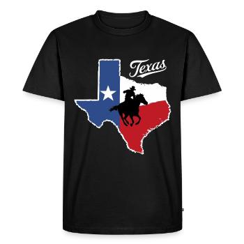Texas State Texans Texas - Men's Premium Organic T-Shirt - black - Front - Nico (187cm)