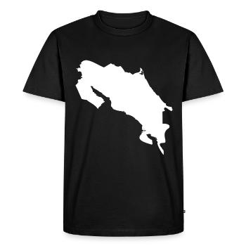 Drapeau de carte du Costa Rica - T-shirt Premium bio Homme - noir - Devant - Nico (187cm)