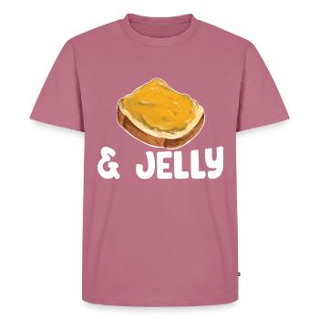 Beurre d’arachide et confiture - T-shirt Premium bio Homme - mauve - Devant - Nico (187cm)