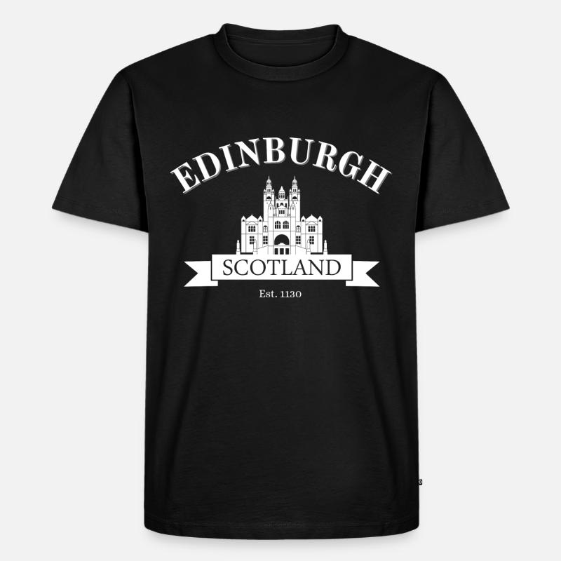 Edinburgh - Schottland - Glasgow - Männer Premium Bio T-Shirt - Schwarz