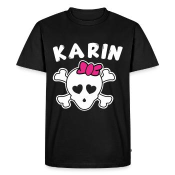 Pirate Karin Design pour Filles et Femmes - T-shirt Premium bio Homme - noir - Devant - Nico (187cm)