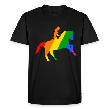 Equestrian sport: Freedom in the saddle - Men's Premium Organic T-Shirt - black - Front - Nico (187cm)