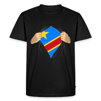 Congo - T-shirt Premium bio Homme - noir - Devant - Nico (187cm)