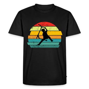 trottinette freestyle - T-shirt Premium bio Homme - noir - Devant - Nico (187cm)