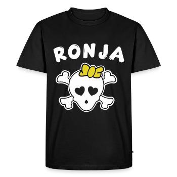 Pirate Ronja Design pour les filles et les femmes - T-shirt Premium bio Homme - noir - Devant - Nico (187cm)