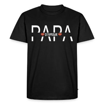 Love Dad Personalized Father's Day T shirt - Men's Premium Organic T-Shirt - black - Front - Nico (187cm)