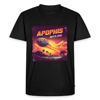 Apophis 13.04.2029 / Interstellar Object 99942 - Men's Premium Organic T-Shirt - black - Front - Nico (187cm)