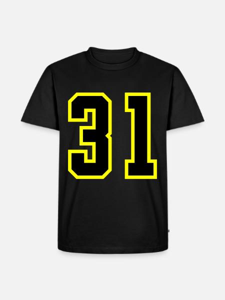 31 Number Jersey - Men's Premium Organic T-Shirt - black