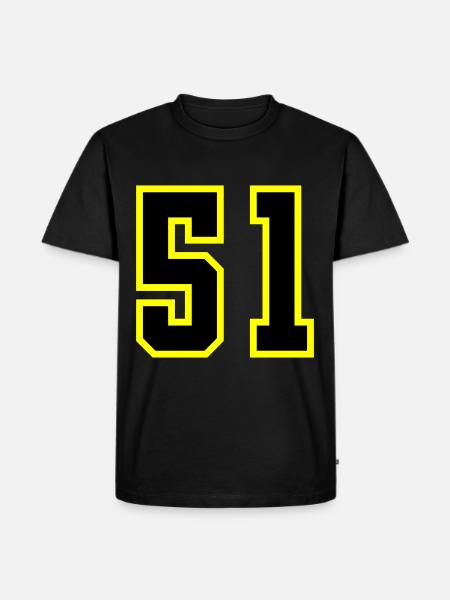 51 Number Leotard - Men's Premium Organic T-Shirt - black