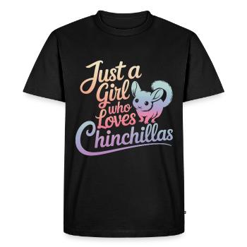 Chinchilla Souris Chinchillas - T-shirt Premium bio Homme - noir - Devant - Nico (187cm)