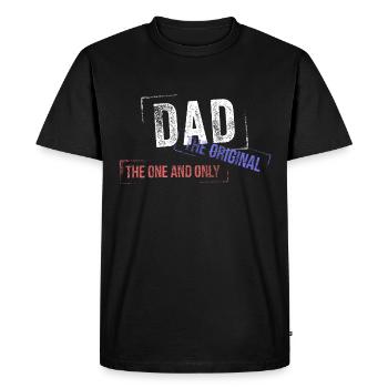 Papa le seul et unique cadeau de papa pour la fête des pères - T-shirt Premium bio Homme - noir - Devant - Nico (187cm)