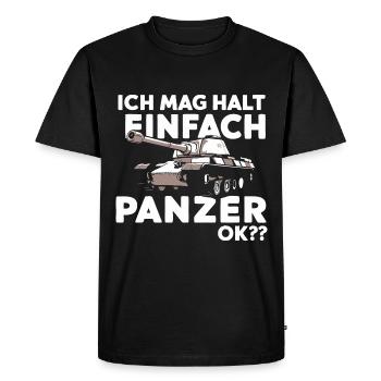 Chars Chars principaux Chars de combat Chars Chars Pilotes de chars - T-shirt Premium bio Homme - noir - Devant - Nico (187cm)