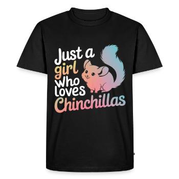 Chinchilla Souris Chinchillas - T-shirt Premium bio Homme - noir - Devant - Nico (187cm)