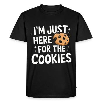 Cookies Biscuits Biscuits Biscuits Chocolat - T-shirt Premium bio Homme - noir - Devant - Nico (187cm)