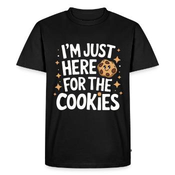 Cookies Biscuits Biscuits Biscuits Chocolat - T-shirt Premium bio Homme - noir - Devant - Nico (187cm)