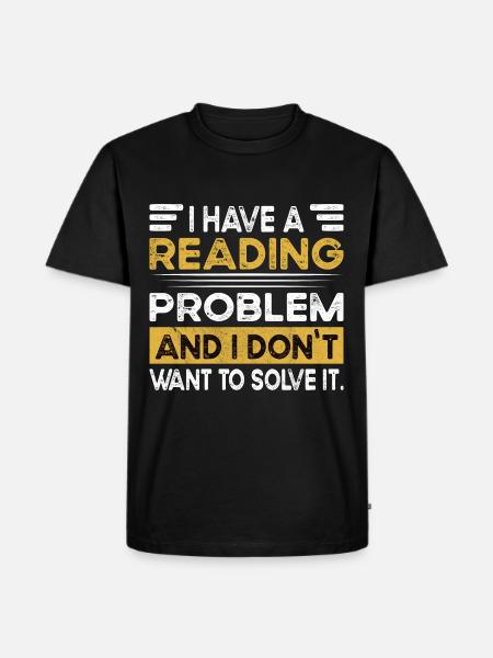 Reading is my hobby - Men's Premium Organic T-Shirt - black