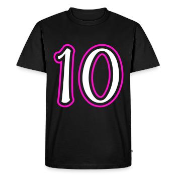 10 Number number - Men's Premium Organic T-Shirt - black - Front - Nico (187cm)