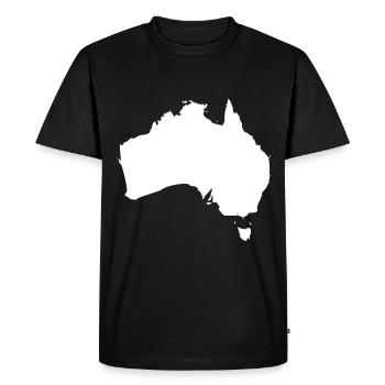 Drapeau de la carte de l'Australie - T-shirt Premium bio Homme - noir - Devant - Nico (187cm)