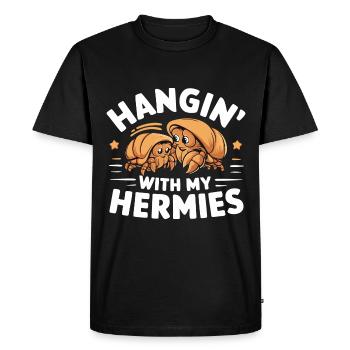 Crab Hermit Crab Crab Crab Crab - Men's Premium Organic T-Shirt - black - Front - Nico (187cm)