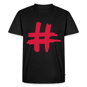 Hashtag Symbols Sign - Men's Premium Organic T-Shirt - black - Front - Nico (187cm)