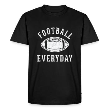 Football américain tous les jours Cadeau de devis - T-shirt Premium bio Homme - noir - Devant - Nico (187cm)