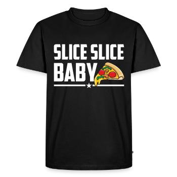 pizza pizza tranche de fromage pizza pizza pizza lover - T-shirt Premium bio Homme - noir - Devant - Nico (187cm)