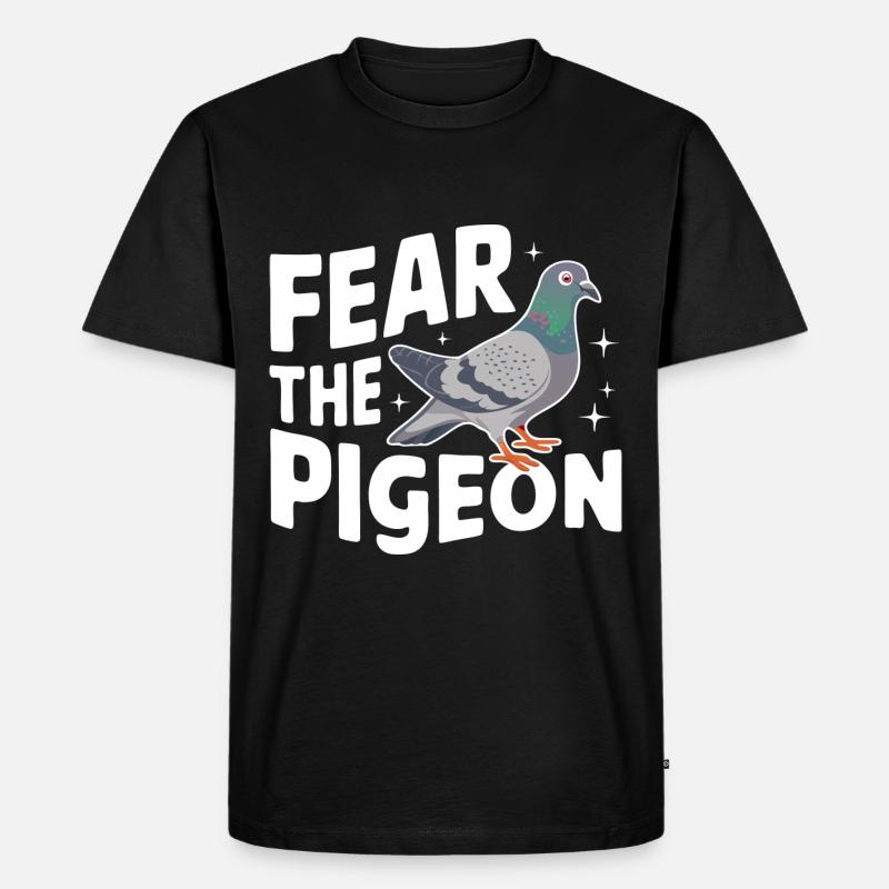 Taube Tauben Tier Vogel - Männer Premium Bio T-Shirt - Schwarz