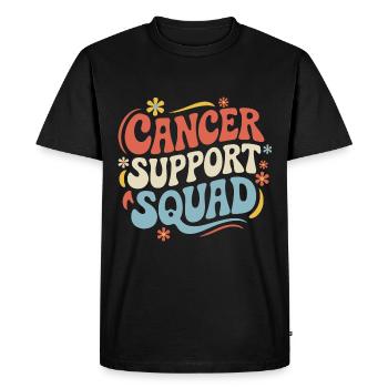 Sensibilisation au cancer Cancer Cancer du sein - T-shirt Premium bio Homme - noir - Devant - Nico (187cm)