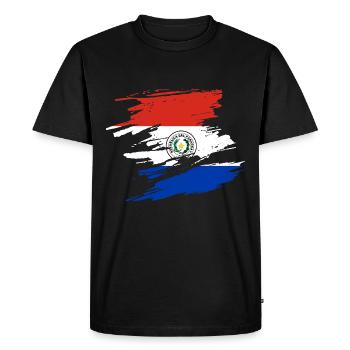 Paraguay - Men's Premium Organic T-Shirt - black - Front - Nico (187cm)