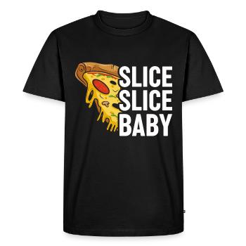 pizza pizza tranche de fromage pizza pizza pizza lover - T-shirt Premium bio Homme - noir - Devant - Nico (187cm)