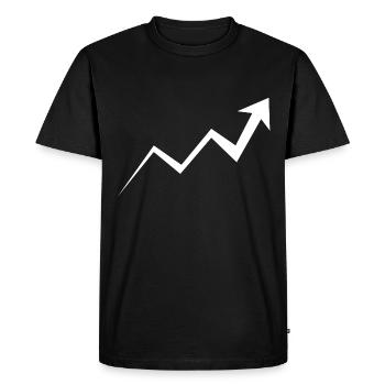 rising course - white - Men's Premium Organic T-Shirt - black - Front - Nico (187cm)