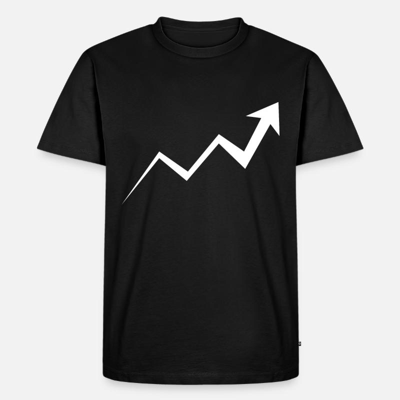 steigender Kurs - weiß - Männer Premium Bio T-Shirt - Schwarz